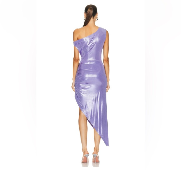 LAST ONE! Norma kamali drop shoulder side drape gown lilac size Small NWT - Picture 13 of 14